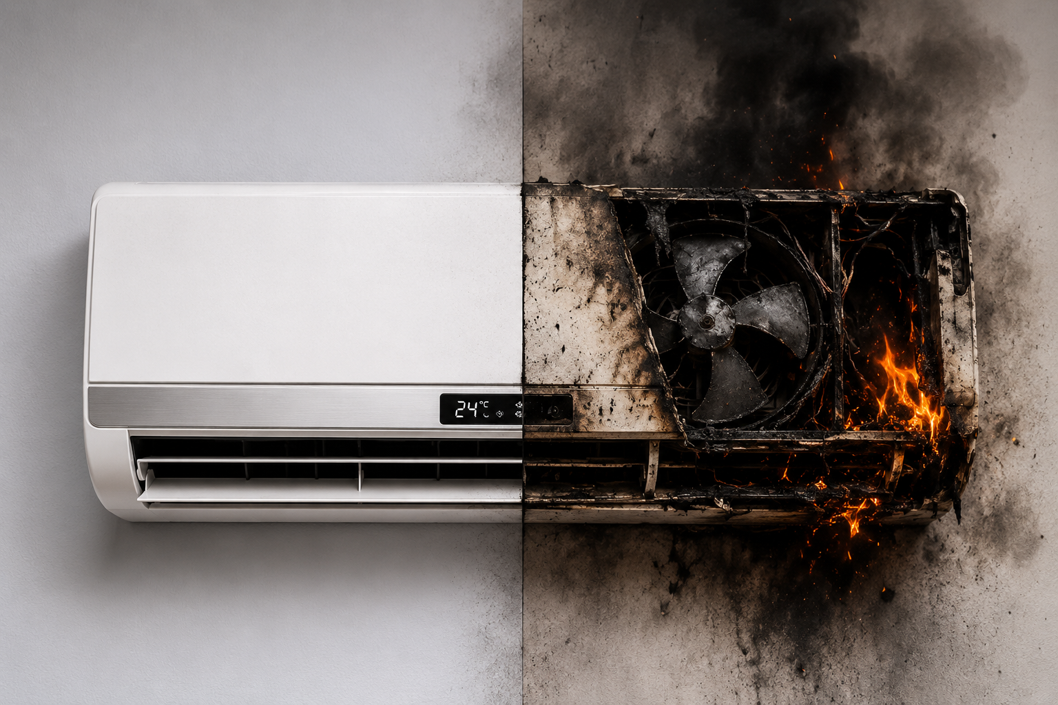 AC safe vs fire hazard comparison